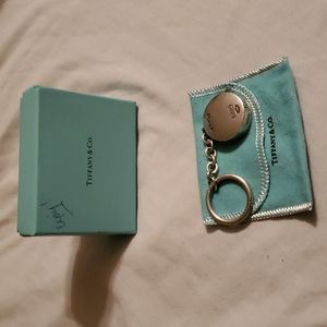 Tiffany and Co sterling silver tape measure keychain